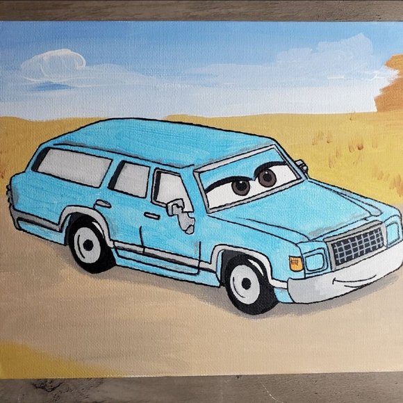 8 x 10 Disney Pixar Cars Motor Turner Painting